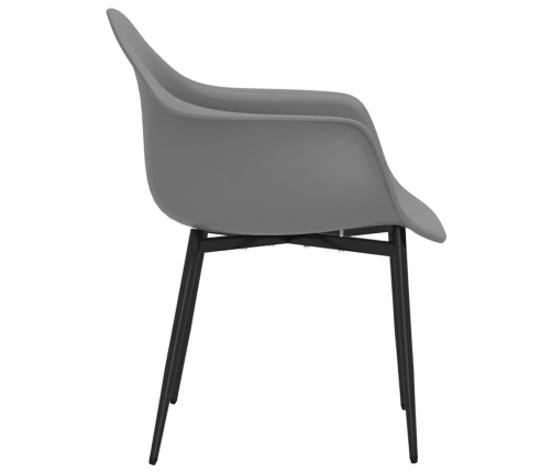 vidaXL virtuves krēsli, 2 gab., pelēks PP