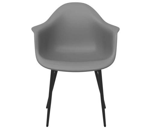 vidaXL virtuves krēsli, 4 gab., pelēks PP