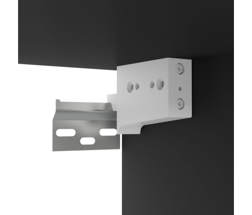 vidaXL apavu plaukti, 2 gab., melni, 31,5x35x70 cm, inženierijas koks