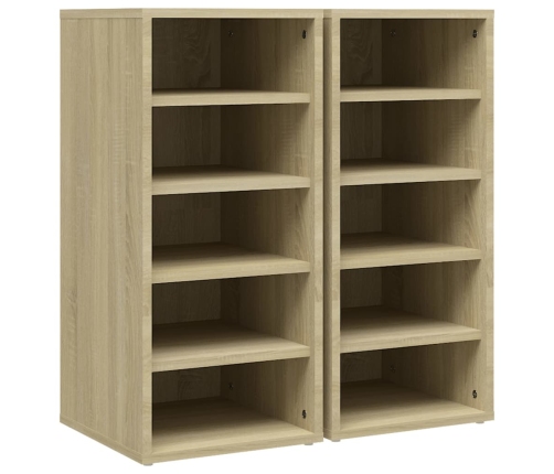 vidaXL apavu plaukti, 2 gab., ozolkoka, 31,5x35x70cm inženierijas koks