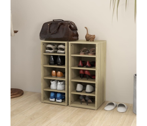 vidaXL apavu plaukti, 2 gab., ozolkoka, 31,5x35x70cm inženierijas koks