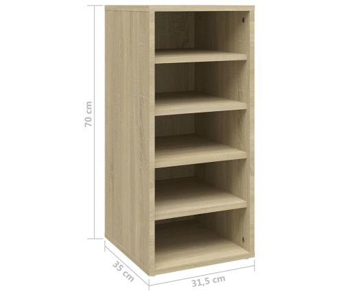 vidaXL apavu plaukti, 2 gab., ozolkoka, 31,5x35x70cm inženierijas koks