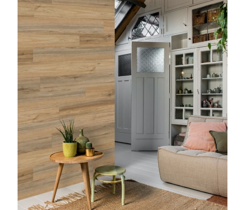 Wallart Sienas Dēļi Gl-Wa27, 30 Gab., Ozolkoka Imitācija, Gaiši Brūni