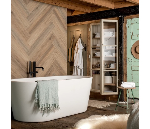 Wallart Sienas Dēļi Gl-Wa27, 30 Gab., Ozolkoka Imitācija, Gaiši Brūni