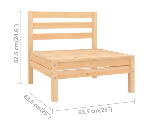 Vidējie Dārza Dīvāni, 2 Gab., Priedes Masīvkoks Vidaxl