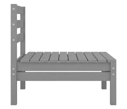 vidaXL vidējie dārza dīvāni, 2 gab., pelēki, priedes masīvkoks