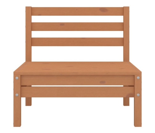 vidaXL vidējie dārza dīvāni, 4 gab., medus brūni, priedes masīvkoks