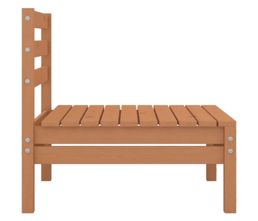 vidaXL vidējie dārza dīvāni, 4 gab., medus brūni, priedes masīvkoks