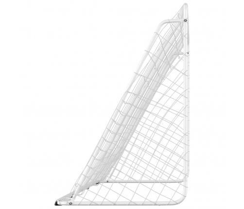 vidaXL futbola vārti ar tīklu, balti, 366x122x182 cm, tērauds