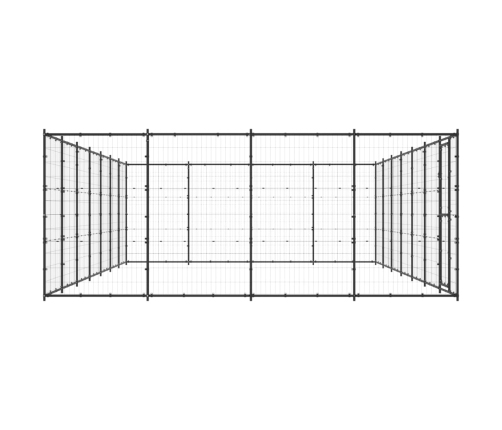 Suņu Voljērs, 33,88 M², Tērauds Vidaxl