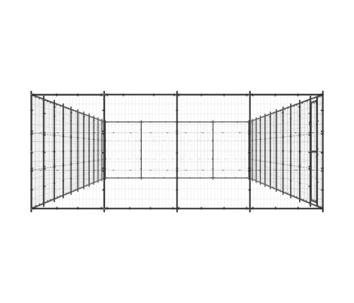 Suņu Voljērs, 53,24 M², Tērauds Vidaxl