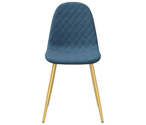 vidaXL virtuves krēsli, 6 gab., zils samts