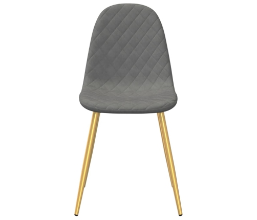 vidaXL virtuves krēsli, 6 gab., gaiši pelēks samts