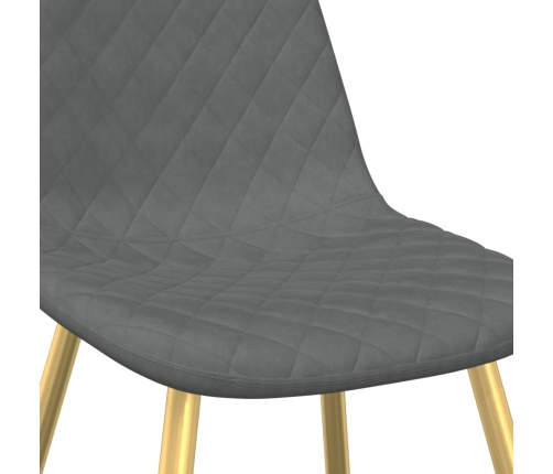 vidaXL virtuves krēsli, 6 gab., gaiši pelēks samts