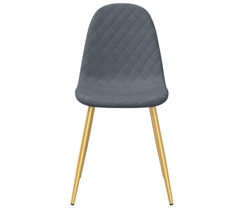 vidaXL virtuves krēsli, 6 gab., tumši zaļš samts