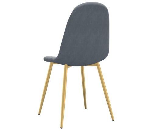 vidaXL virtuves krēsli, 6 gab., tumši zaļš samts