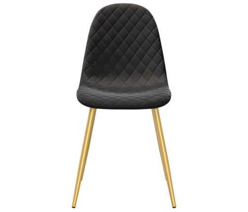 vidaXL virtuves krēsli, 6 gab., melns samts