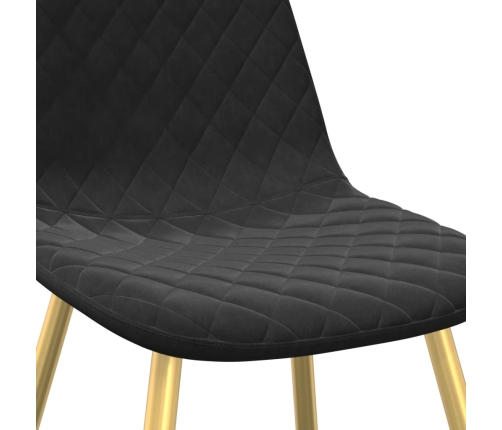 vidaXL virtuves krēsli, 6 gab., melns samts