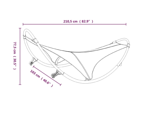 vidaXL sauļošanās šūpuļkrēsls ar riteņiem, tērauds, bēšs tekstilēns