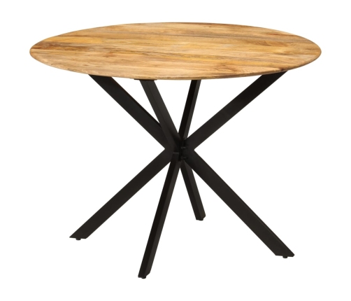 vidaXL virtuves galds, Ø110x78 cm, mango masīvkoks un tērauds