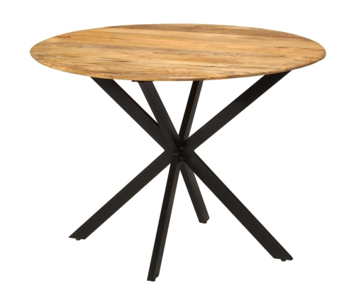 vidaXL virtuves galds, Ø110x78 cm, mango masīvkoks un tērauds