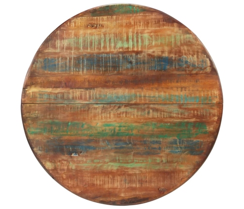 Virtuves Galds, Ø110X78 Cm, Pārstrādāts Masīvkoks Un Tērauds Vidaxl