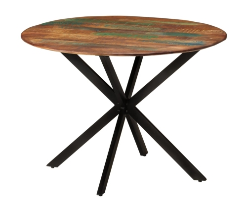 Virtuves Galds, Ø110X78 Cm, Pārstrādāts Masīvkoks Un Tērauds Vidaxl