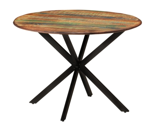 Virtuves Galds, Ø110X78 Cm, Pārstrādāts Masīvkoks Un Tērauds Vidaxl