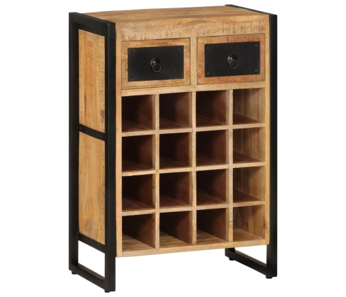 vidaXL vīna pudeļu plaukts 16 pudelēm, mango masīvkoks