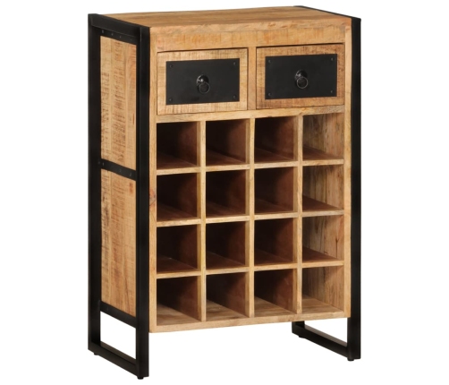 vidaXL vīna pudeļu plaukts 16 pudelēm, mango masīvkoks