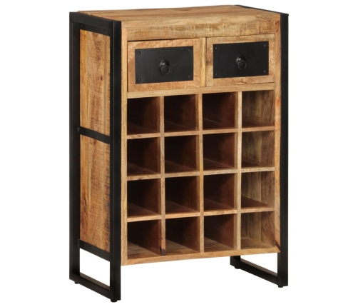 vidaXL vīna pudeļu plaukts 16 pudelēm, mango masīvkoks