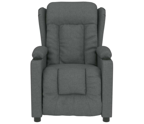 vidaXL masāžas krēsls, tumši pelēks audums