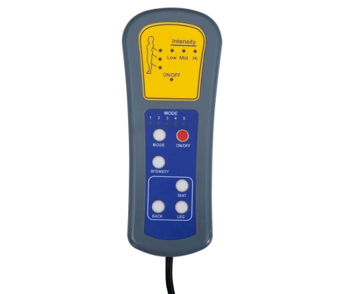 vidaXL masāžas krēsls, tumši pelēks audums