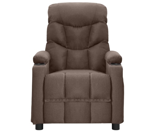 vidaXL masāžas krēsls, pelēkbrūns audums