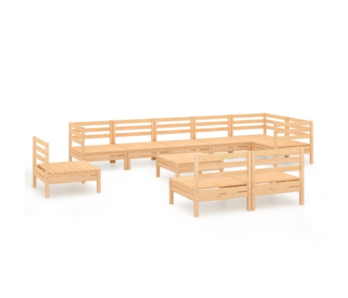 10-Daļīgs Dārza Atpūtas Mēbeļu Komplekts, Priedes Masīvkoks Vidaxl