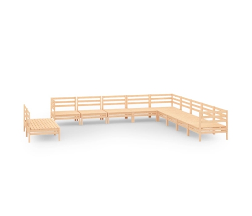 11-Daļīgs Dārza Atpūtas Mēbeļu Komplekts, Priedes Masīvkoks Vidaxl