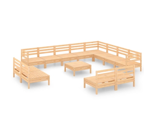 13-Daļīgs Dārza Atpūtas Mēbeļu Komplekts, Priedes Masīvkoks Vidaxl