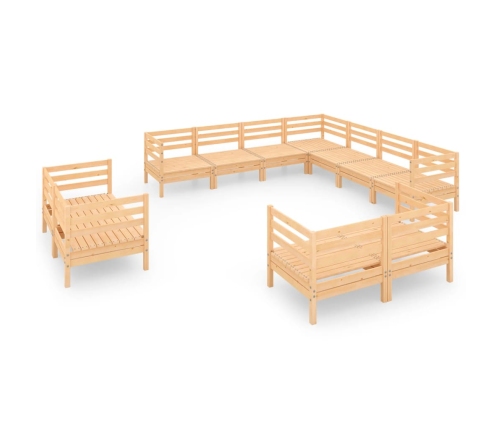 11-Daļīgs Dārza Atpūtas Mēbeļu Komplekts, Priedes Masīvkoks Vidaxl