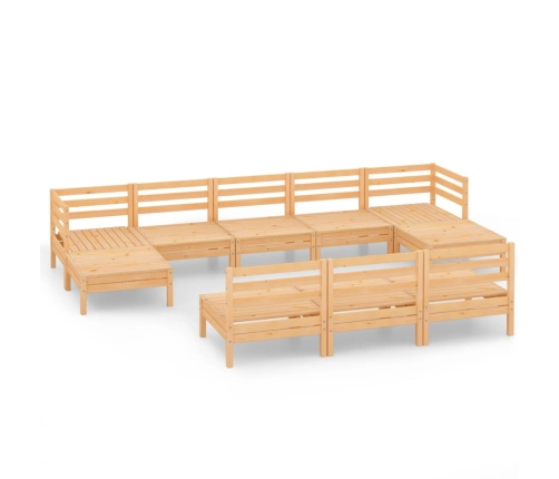 10-Daļīgs Dārza Atpūtas Mēbeļu Komplekts, Priedes Masīvkoks Vidaxl