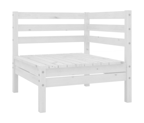 11-Daļīgs Dārza Atpūtas Mēbeļu Komplekts, Balts Priedes Koks Vidaxl