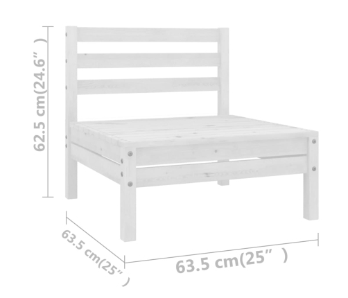 vidaXL 10-daļīgs dārza atpūtas mēbeļu komplekts, priedes masīvkoks