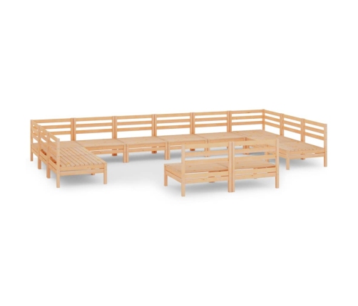 12-Daļīgs Dārza Atpūtas Mēbeļu Komplekts, Priedes Masīvkoks Vidaxl