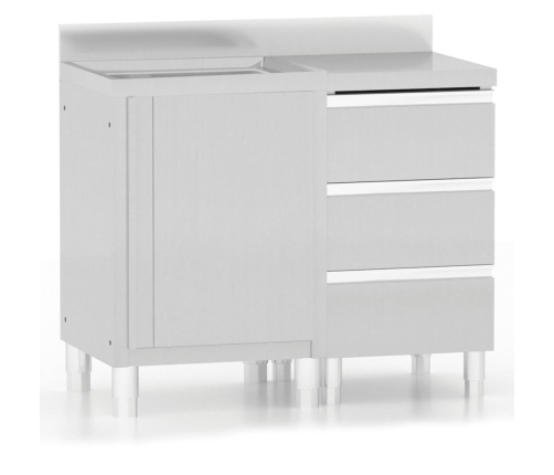 vidaXL virtuves skapīši, 2 gab., nerūsējošs tērauds