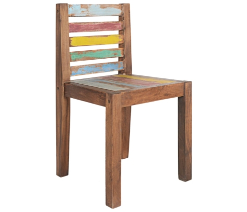 vidaXL virtuves krēsli, 6 gab., pārstrādāts masīvkoks