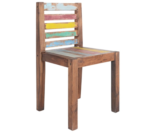 vidaXL virtuves krēsli, 6 gab., pārstrādāts masīvkoks