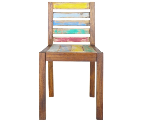 vidaXL virtuves krēsli, 6 gab., pārstrādāts masīvkoks