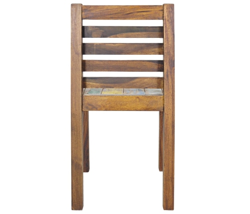 vidaXL virtuves krēsli, 6 gab., pārstrādāts masīvkoks