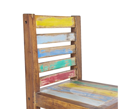 vidaXL virtuves krēsli, 6 gab., pārstrādāts masīvkoks