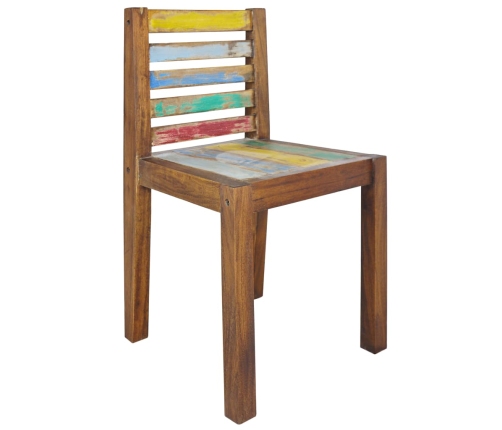 vidaXL virtuves krēsli, 6 gab., pārstrādāts masīvkoks