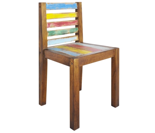 vidaXL virtuves krēsli, 6 gab., pārstrādāts masīvkoks